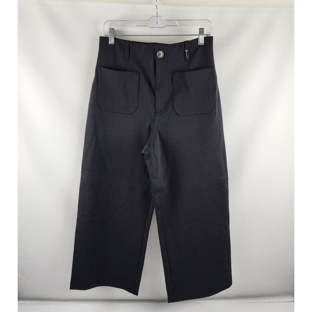 Lauren Conrad Jeans Womens 10 Crop Black High Rise Wide Leg Crop (30x24) NWT